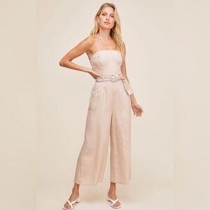 ASTR‎ Linen Kona Strapless Jumpsuit Linen Lyocell Medium